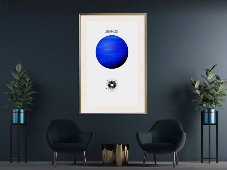 Wall Poster Uranus II - Blue Planet of the Solar System on a Gray Background 146471 additionalImage 17