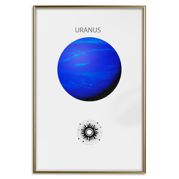 Wall Poster Uranus II - Blue Planet of the Solar System on a Gray Background 146471 additionalImage 21