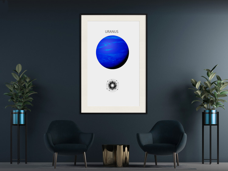 Wall Poster Uranus II - Blue Planet of the Solar System on a Gray Background 146471 additionalImage 15