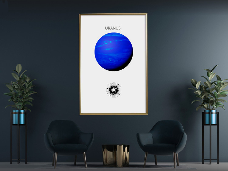 Wall Poster Uranus II - Blue Planet of the Solar System on a Gray Background 146471 additionalImage 12