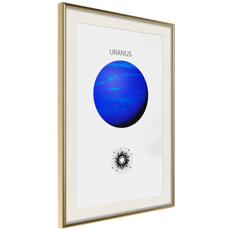 Wall Poster Uranus II - Blue Planet of the Solar System on a Gray Background 146471 additionalImage 10