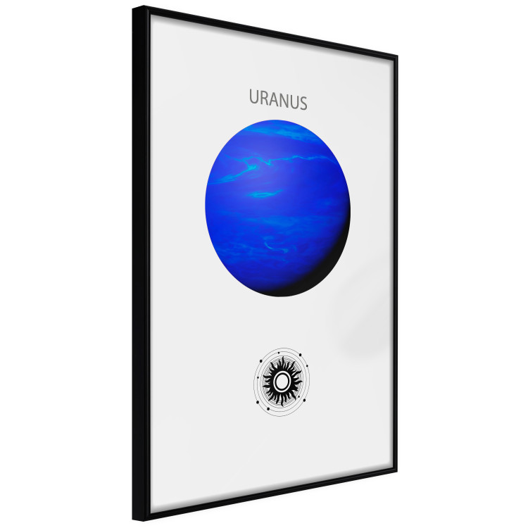 Wall Poster Uranus II - Blue Planet of the Solar System on a Gray Background 146471 additionalImage 4