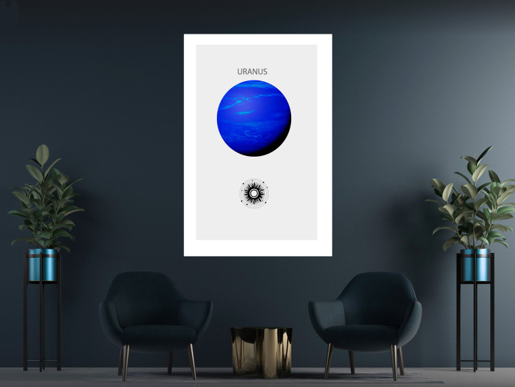 Wall Poster Uranus II - Blue Planet of the Solar System on a Gray Background 146471 additionalImage 13