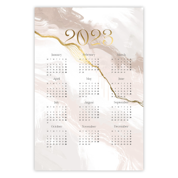 Poster Calendar 2023 - Distribution of Months on an Abstract Background 148471