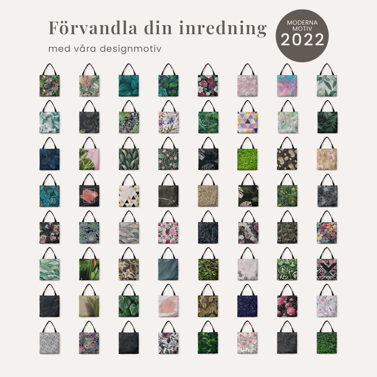 Shoppingväska Provencal night - fine floral motif on black background 149271 additionalImage 5