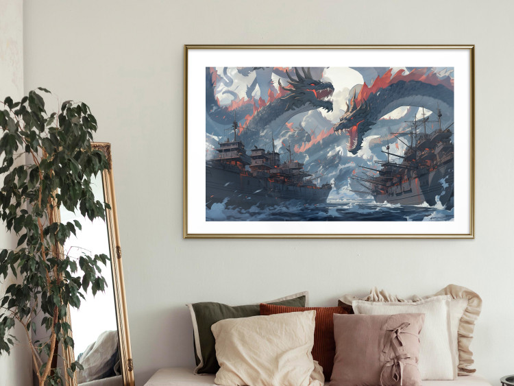 Wall Poster Monsters and Ships - Dragons and Warships During the Naval Battle 150671 additionalImage 14