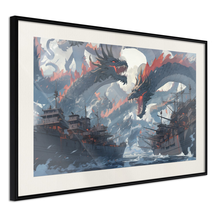 Wall Poster Monsters and Ships - Dragons and Warships During the Naval Battle 150671 additionalImage 5