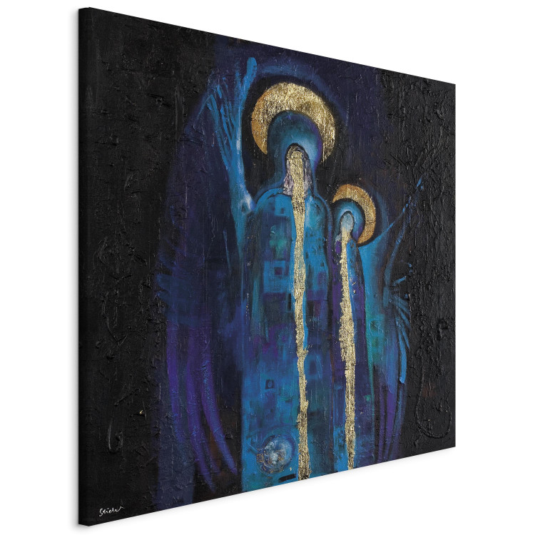 Canvas The Saints (1-piece) - sacred fantasy with figures with a golden halo 47271 additionalImage 2
