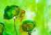 Tableau déco Fleurs vertes (3 pièces) - Composition avec effet de prairie juteuse 48571 additionalThumb 2