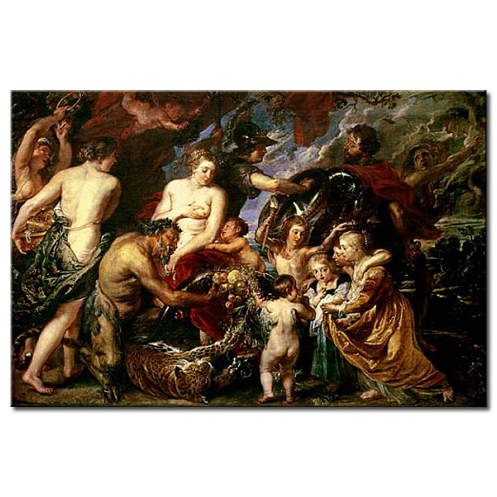 Schilderij  Peter Paul Rubens: Minerva Protects Pax From Mars (Peace And War)