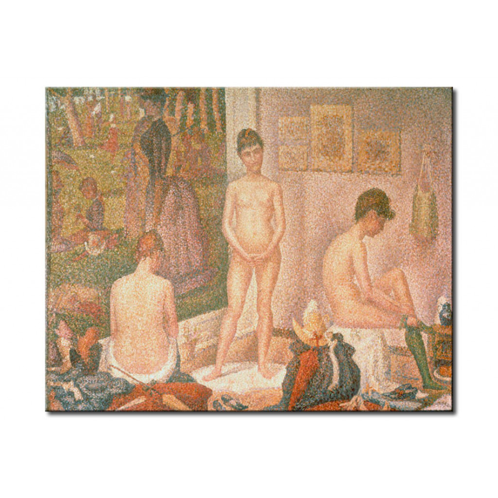 Schilderij  Georges Seurat: Les Poseuses (petite Version)