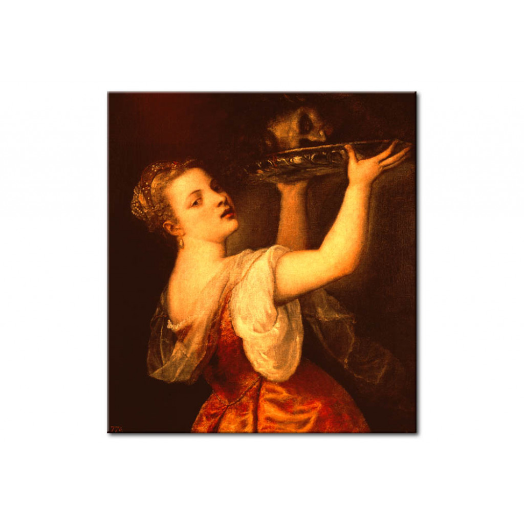 Schilderij  Titiaan: Salome With Raised Platter