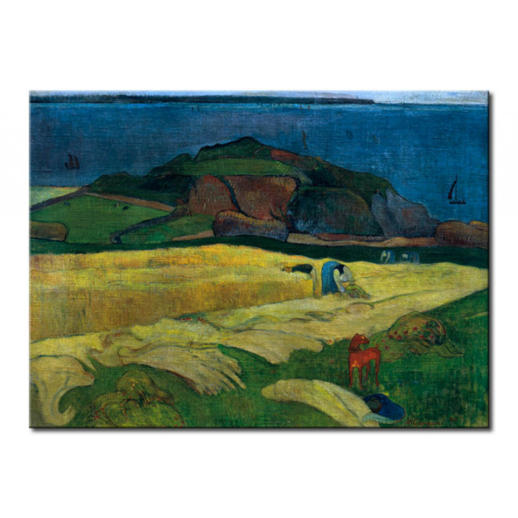 Schilderij  Paul Gauguin: Die Ernte Am Meer: Le Pouldu
