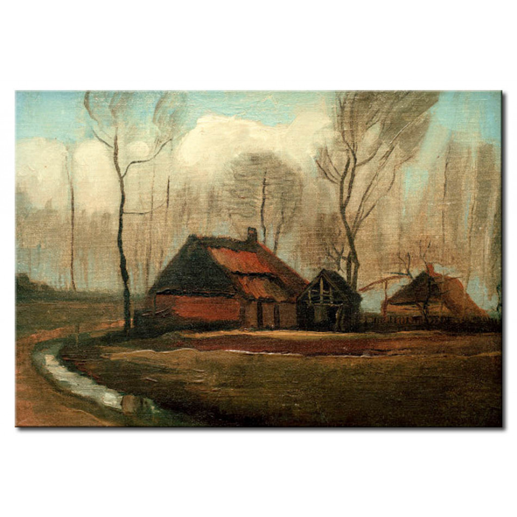Schilderij  Vincent Van Gogh: Farmhouse After The Rain