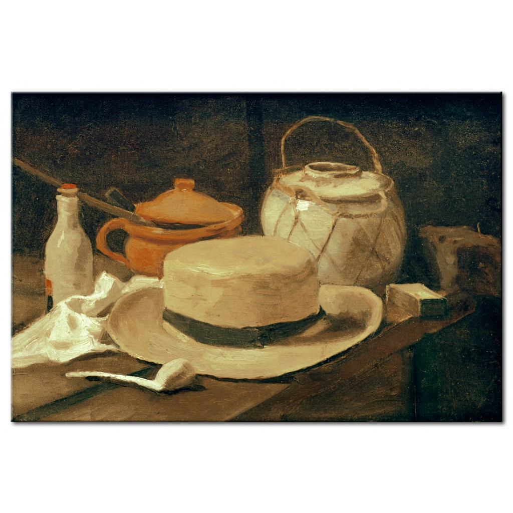 Konst Still Life With Yellow Straw Hat