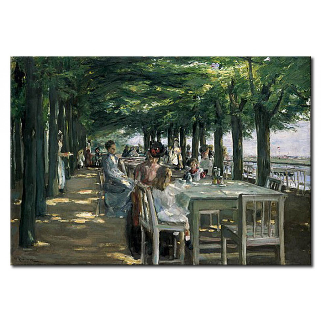 Schilderij  Max Liebermann: The Terrace At The Restaurant Jacob In Nienstedten On The Elbe