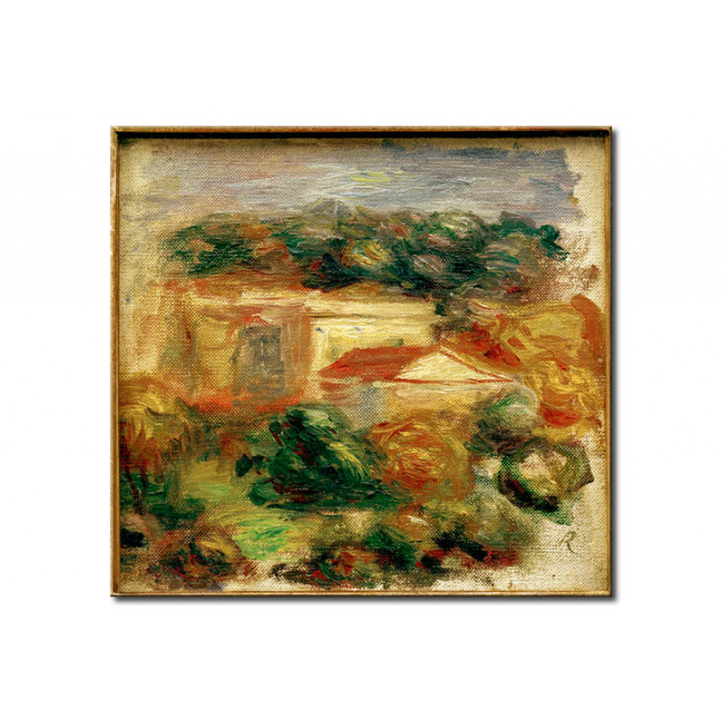 Schilderij  Pierre-Auguste Renoir: Landschaft Am Mittelmeer, Cagnes