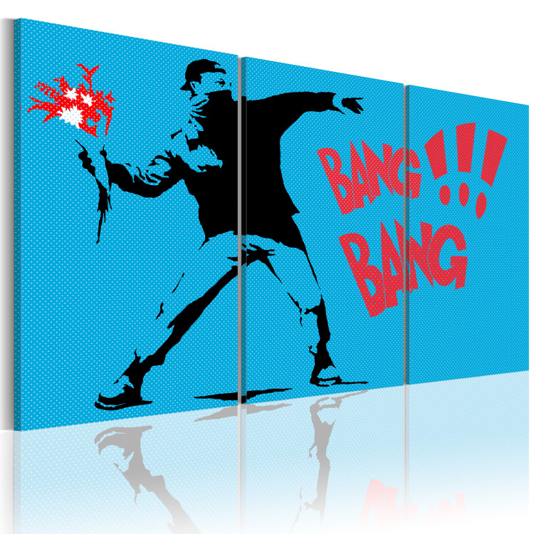 Obraz Najlepsza broń - graffiti a'la Banksy z zamaskowanym mężczyzną 55471 additionalImage 2