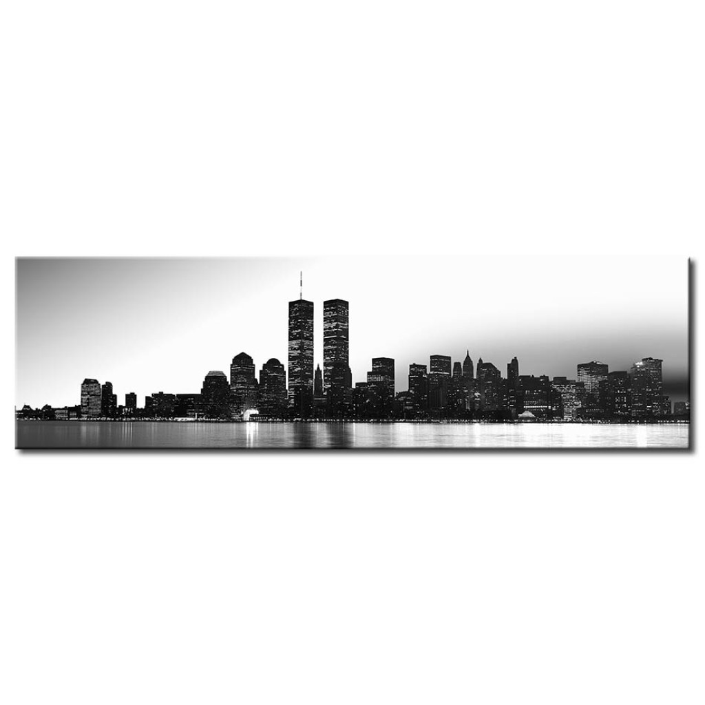 Schilderij  New York: World Trade Center In Zwart En Wit