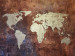 Fototapeta Żelazne kontynenty - mapa świata w brązie z kontynentami z efektem 60071