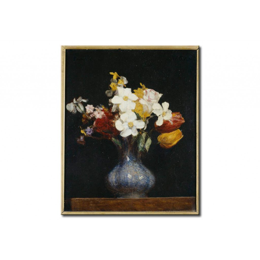 Schilderij  Henri Fantin-Latour: Narcisses Et Tulipes