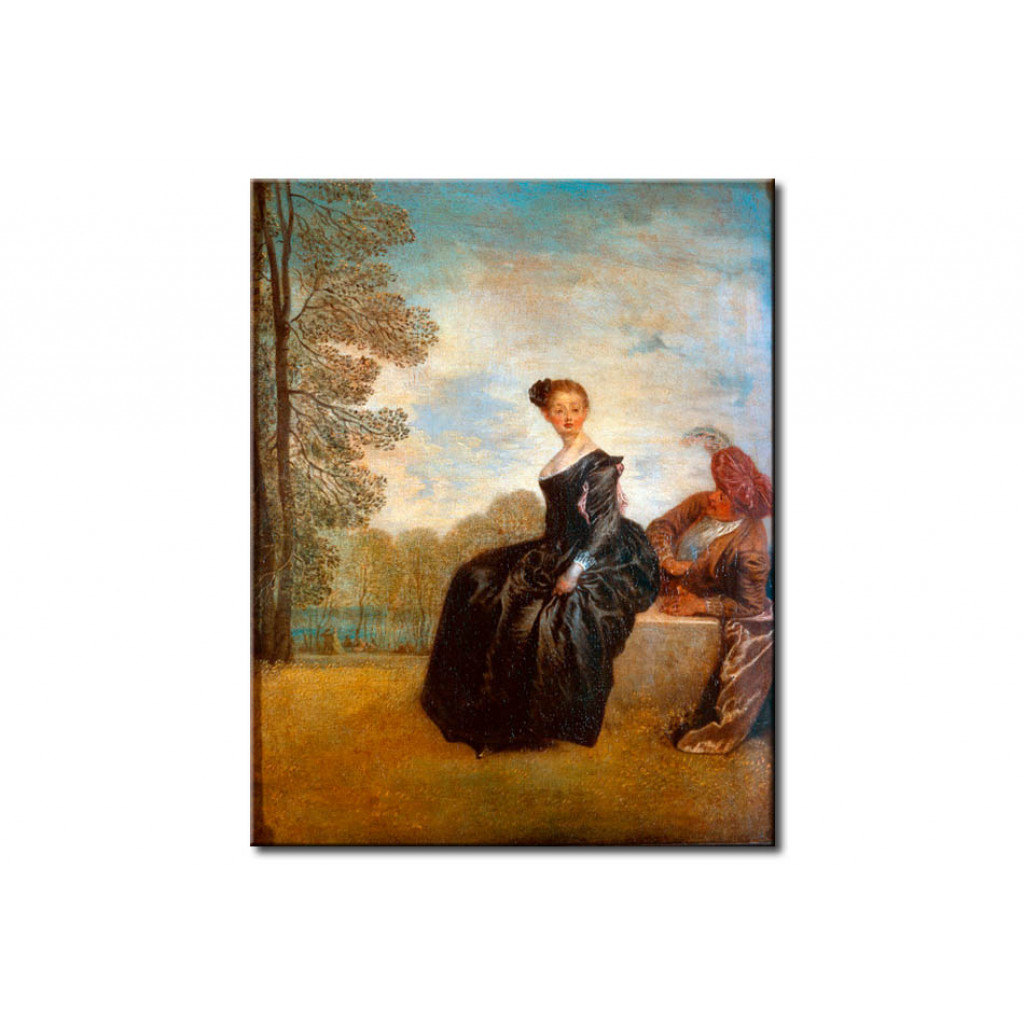 Schilderij  Antoine Watteau: Pouting Woman