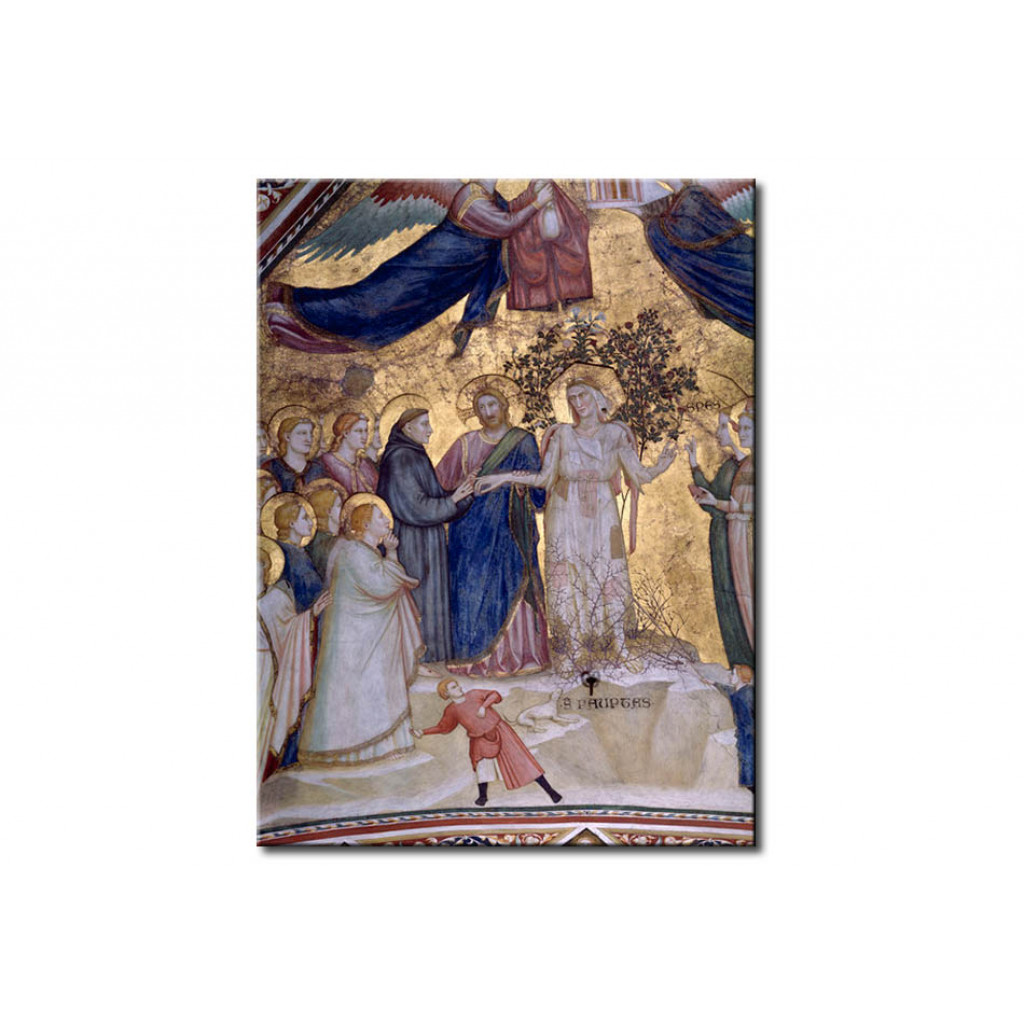 Schilderij  Giotto Di Bondone: Allegory Of Poverty