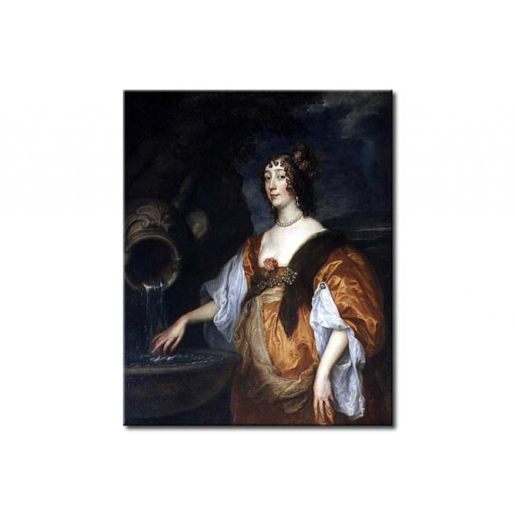 Schilderij  Anthony Van Dyck: Portrait Of Lucy Percy, Countess Of Carlisle