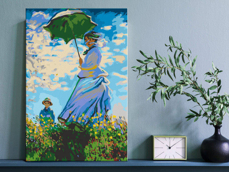 Obraz do malowania po numerach Claude Monet: Kobieta z parasolem 134681 additionalImage 2