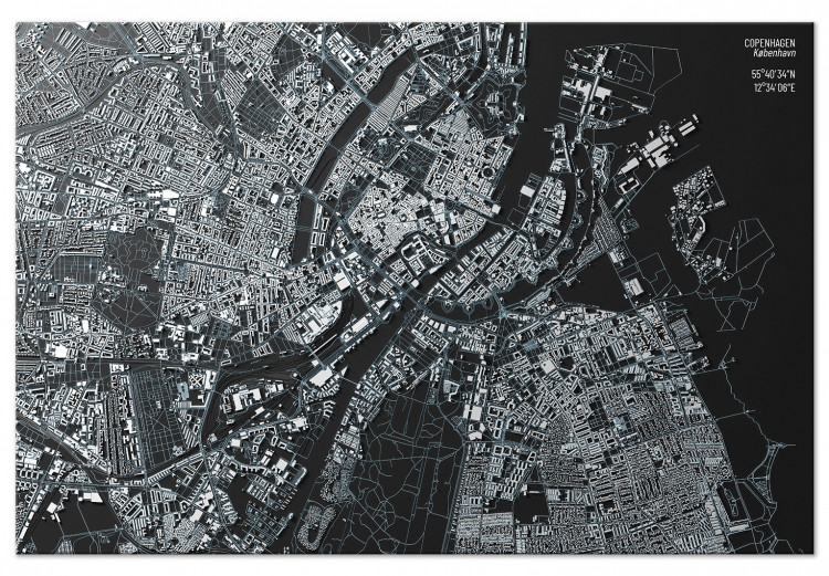 Ozdobna tablica korkowa Kopenhaga w zbliżeniu [Mapa korkowa] 135181 additionalImage 2