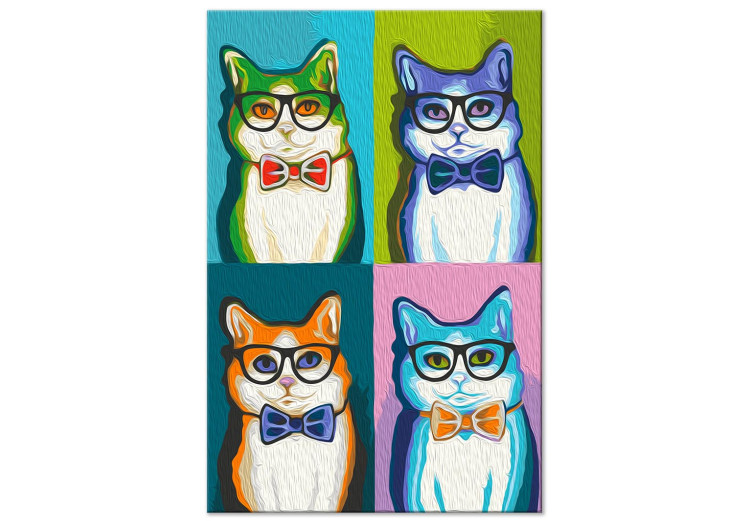 Paint by number Colorful Quartet - Portraits of Four Cat Gentlemen 149781 additionalImage 6