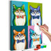 Paint by number Colorful Quartet - Portraits of Four Cat Gentlemen 149781 additionalThumb 5