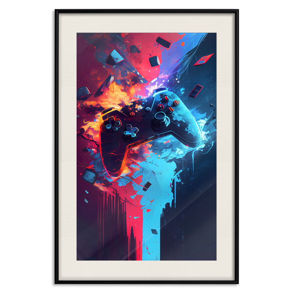Posters: Color Pad - Exploding Blue And Red Console