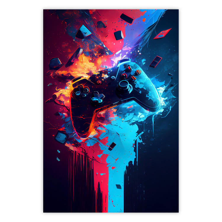 Poster Color Pad - Exploding Blue and Red Console 150681