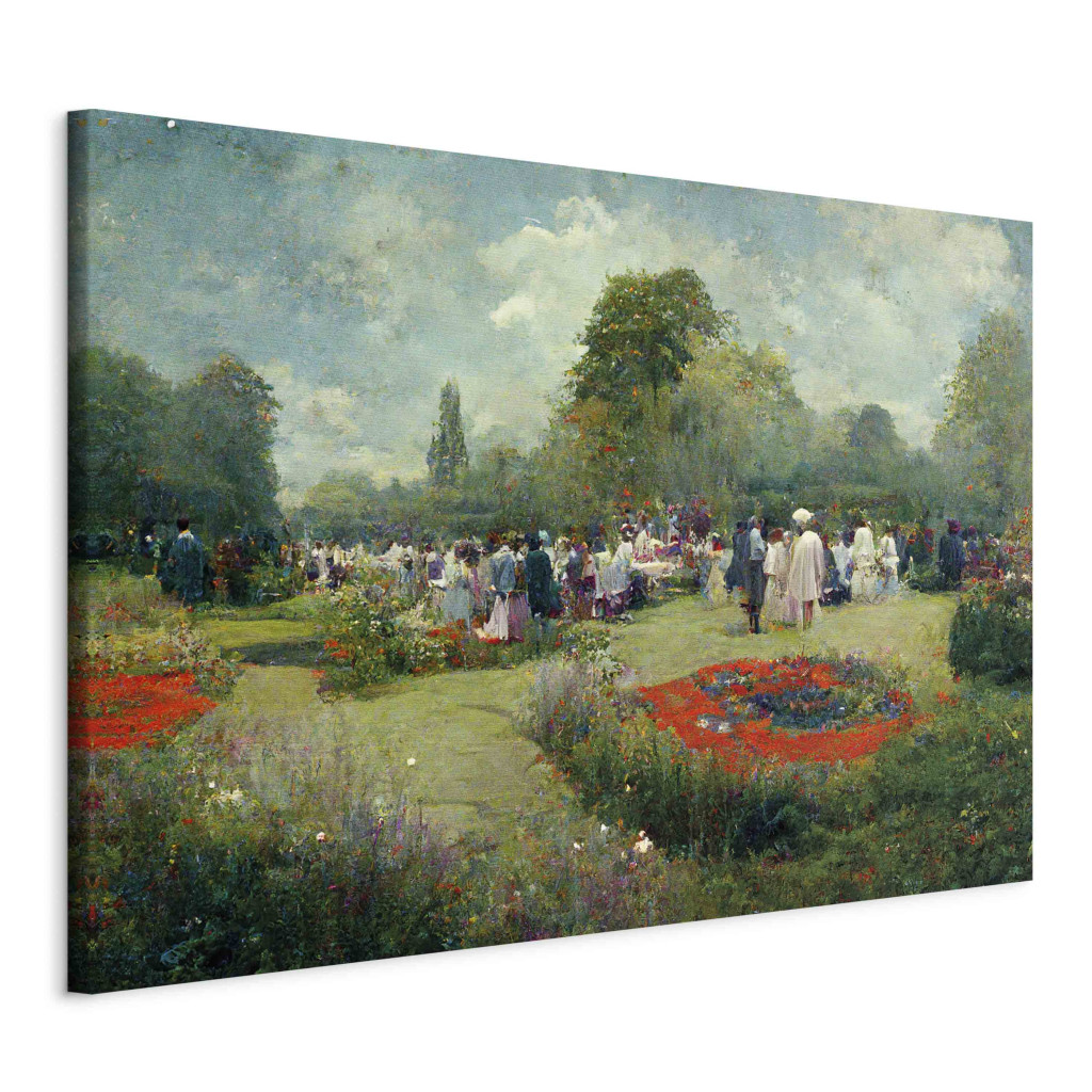 Schilderij Meeting In The Garden - An Ai-Generated Landscape In The Style Of Monet [Large Format]