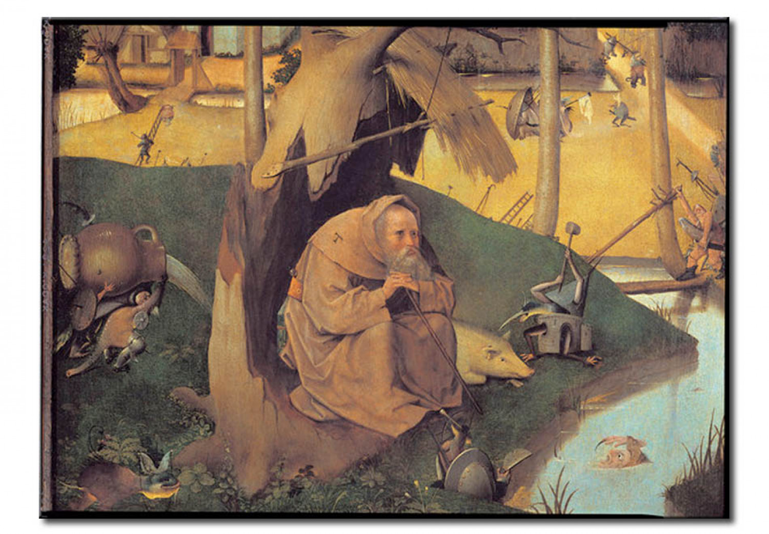 Wandbild Die Versuchung des heiligen Antonius - Hieronymus Bosch ...