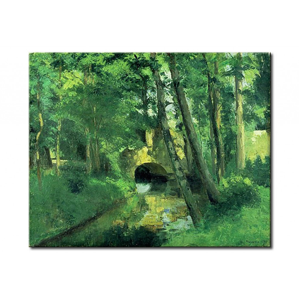 Schilderij  Camille Pissarro: The Little Bridge, Pontoise
