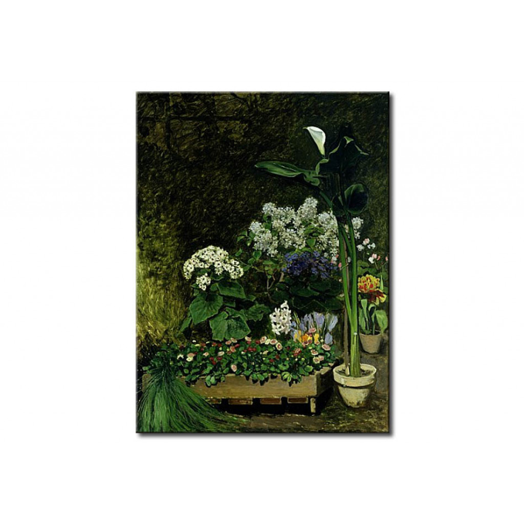 Schilderij  Pierre-Auguste Renoir: Flowers In A Greenhouse