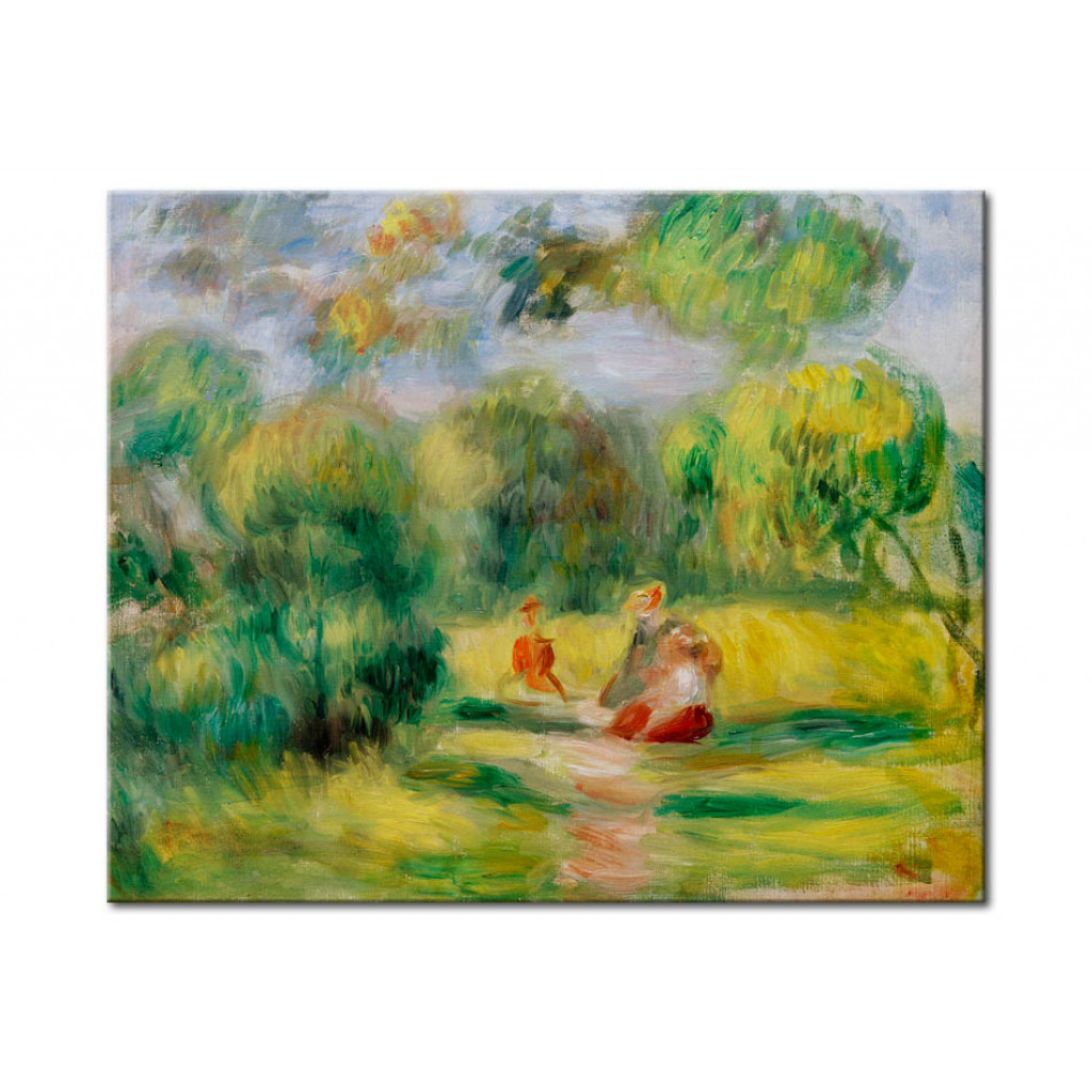 Schilderij  Pierre-Auguste Renoir: Personnages Dans Un Paysage