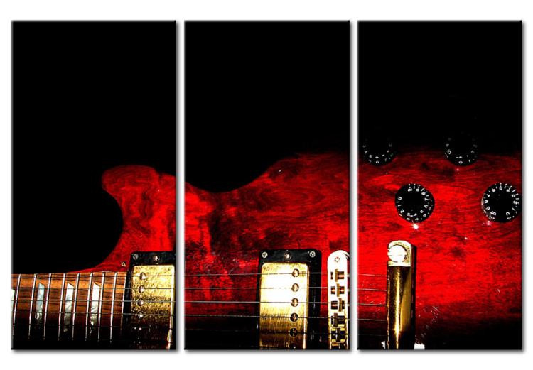 Canvas Red guitar 55681