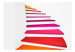 Wall Mural 3D Illusion - abstraction in a white space with colorful stairs 59781 additionalThumb 1