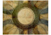Mural Vegetação Vintage - flor no estilo retrô em círculos em tons de marrom 61081 additionalThumb 1