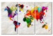 Canvas World Map: Rainbow Madness II 98181