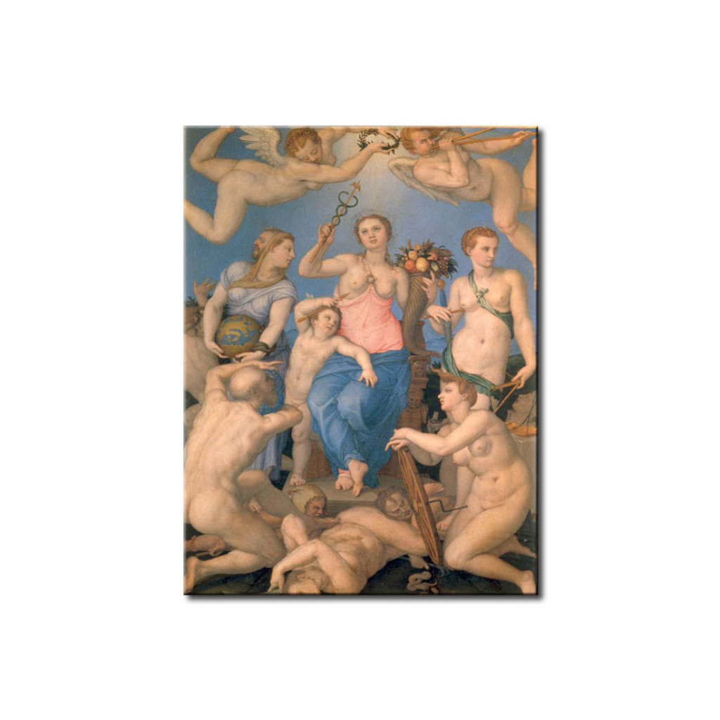 Schilderij  Agnolo Bronzino: Allegory Of Happiness