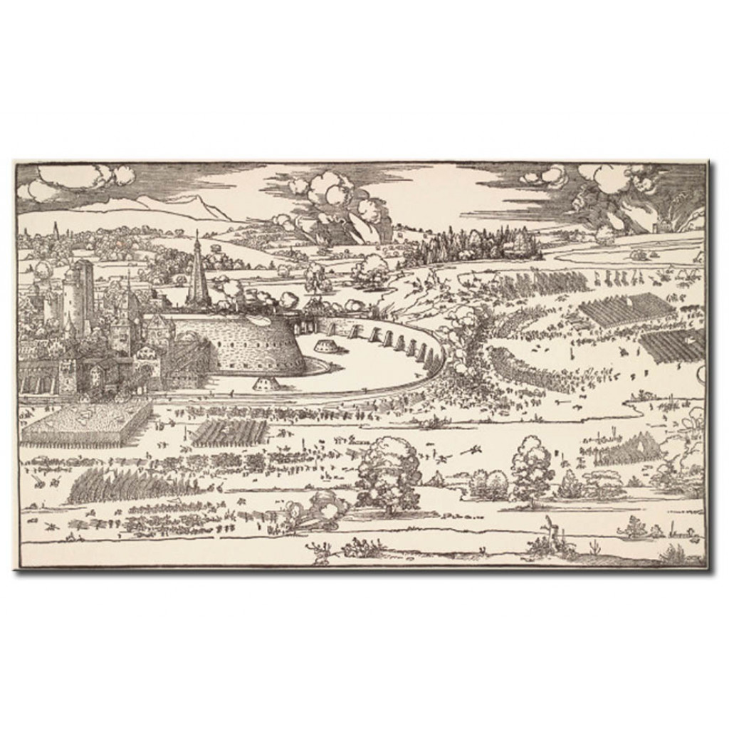 Schilderij  Albrecht Dürer: The Siege Of A Citadel I