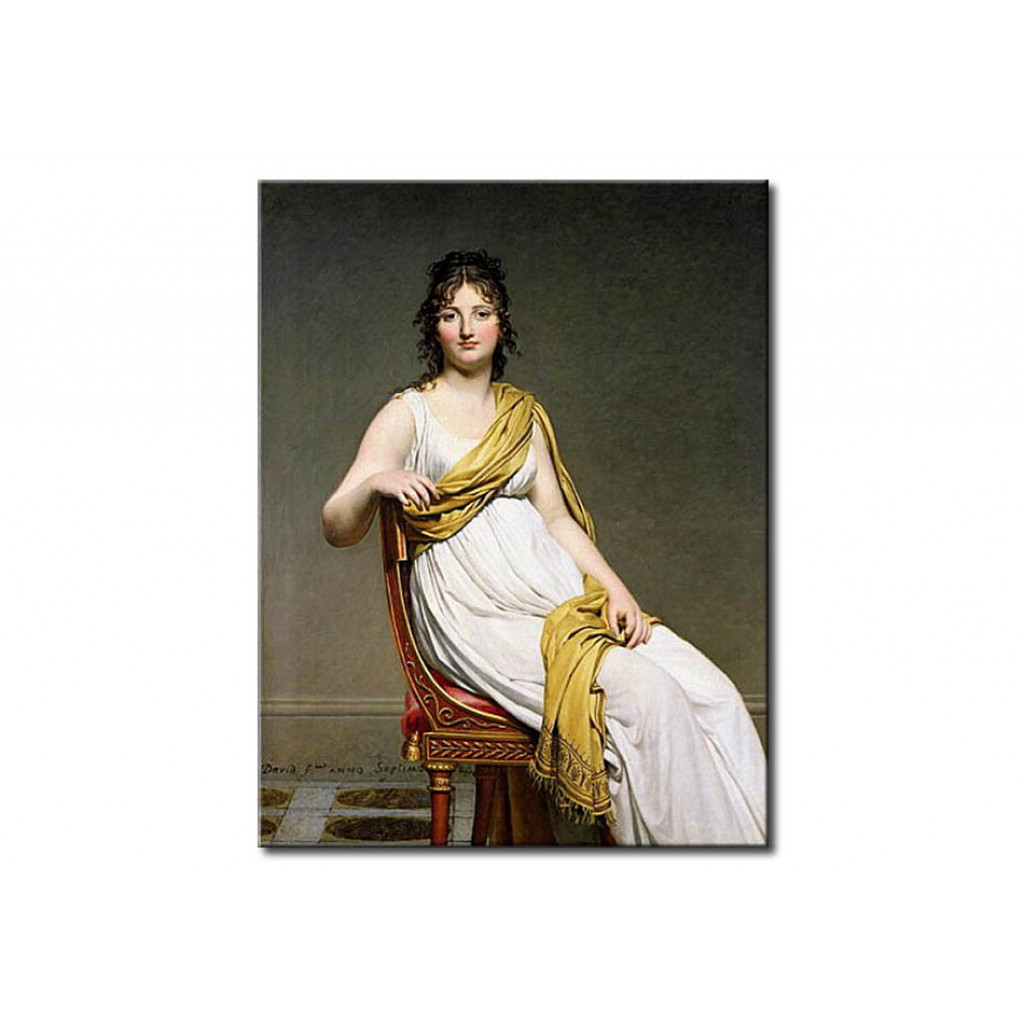 Schilderij  Jacques-Louis David: Portrait Of Madame Raymond De Verninac