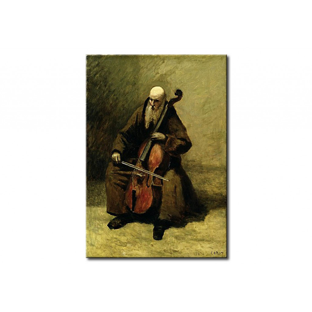 Schilderij  Jean-Baptiste-Camille Corot: The Monk