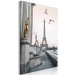 Pintura em tela Pássaros sobre a cidade - foto a preto e branco com a Torre Eiffel 132291 additionalThumb 2