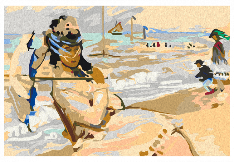 Wandbild zum Malen nach Zahlen Claude Monet: Camille on the Beach at Trouville 134691 additionalImage 6