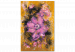 Obraz do malowania po numerach Fioletowy kwiat - kwitnąca roślina, pąk na złoto-brązowym tle 146191 additionalThumb 4